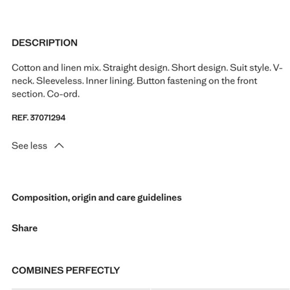 Mango MNG Tailored Linen Vest Neutral Like New NWOT - Picture 7 of 8